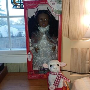 Our Generation 18 inch Angelica Fairy Princess Doll White Dress Silver Shoes